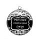 Pendentif Cabochon Argent - mon papa c'est le plus sympa