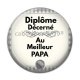 Cabochon Résine - diplôme décerné au meilleur papa