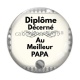 Cabochon Verre - diplôme décerné au meilleur papa