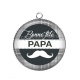 Pendentif Cabochon Argent - bonne fête papa