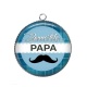 Pendentif Cabochon Argent - bonne fête papa