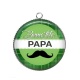 Pendentif Cabochon Argent - bonne fête papa