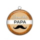 Pendentif Cabochon Argent - bonne fête papa