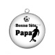 Pendentif Cabochon Argent - bonne fête papa