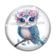 Cabochon Verre - chouette