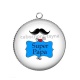 Pendentif Cabochon Argent - super papa