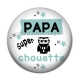 Cabochon Résine - papa super chouette