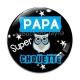 Cabochon Verre - papa super chouette