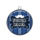 Pendentif Cabochon Argent - super papa