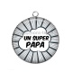 Pendentif Cabochon Argent - super papa