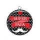 Pendentif Cabochon Argent - super papa