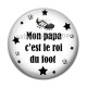 Cabochon Résine - mon papa c'est le roi du foot