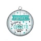 Pendentif Cabochon Argent - papounet super chouette