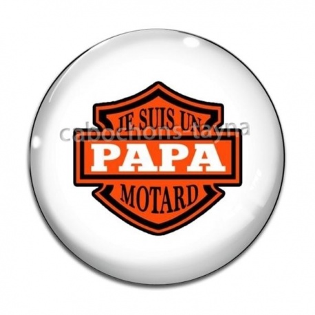 Cabochon Verre - je suis un papa motard