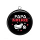 Pendentif Cabochon Argent - papa motard