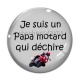 Cabochon Verre - je suis un papa motard qui déchire