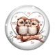 Cabochon Verre - chouette