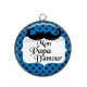 Pendentif Cabochon Argent - mon papa d'amour