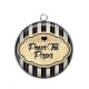 Pendentif Cabochon Argent - pour toi papa