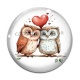Cabochon Verre - chouette