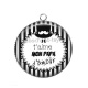 Pendentif Cabochon Argent - je t'aime mon papa d'amour