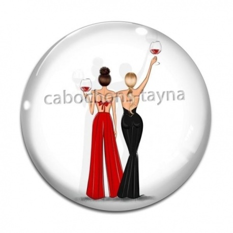 Cabochon Verre - roux