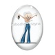 Cabochon Verre Ovale - roux
