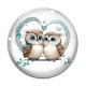 Cabochon Verre - chouette