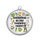 Pendentif Cabochon Argent - footballeur un jour footballeur toujours