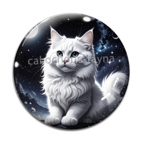 Cabochon Verre - chat