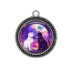 Pendentif Cabochon Argent - chat