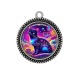 Pendentif Cabochon Argent - chat