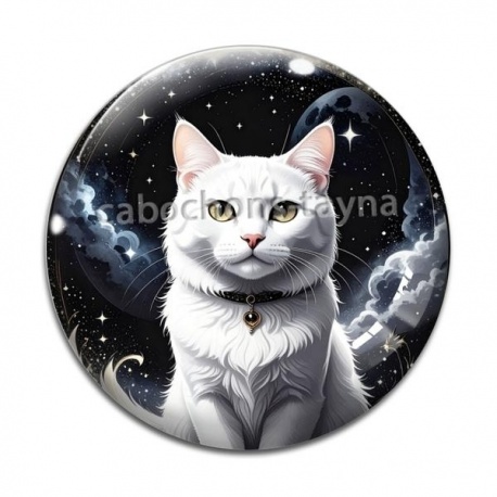 Cabochon Verre - chat