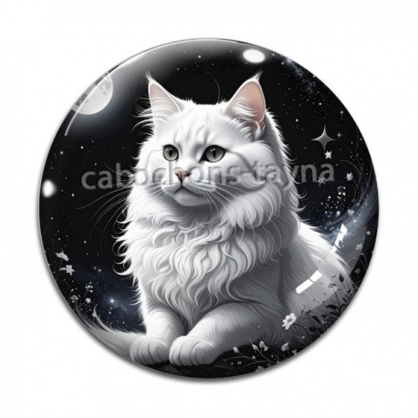 Cabochon Verre - chat