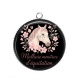Pendentif Cabochon Argent - meilleure monitrice d'équitation