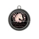 Pendentif Cabochon Argent - meilleure monitrice d'équitation