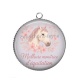 Pendentif Cabochon Argent - meilleure monitrice d'équitation