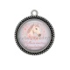 Pendentif Cabochon Argent - meilleure monitrice d'équitation