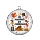 Pendentif Cabochon Argent - une formidable prof d'équitation