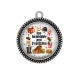 Pendentif Cabochon Argent - une formidable prof d'équitation