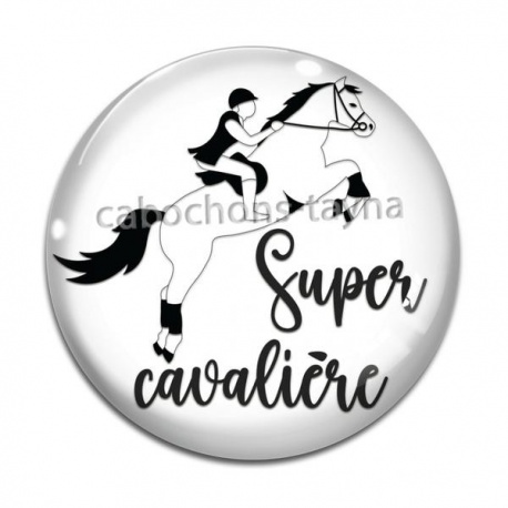 Cabochon Verre - super cavalière