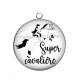 Pendentif Cabochon Argent - super cavalière