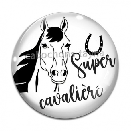 Cabochon Verre - super cavalière