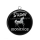 Pendentif Cabochon Argent - super monitrice