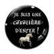 Cabochon Verre - je suis une cavalière d'enfer