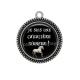 Pendentif Cabochon Argent - je suis une cavalière d'enfer