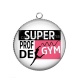 Pendentif Cabochon Argent - super prof de gym