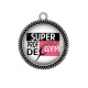 Pendentif Cabochon Argent - super prof de gym