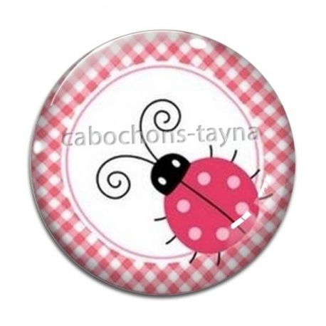 Cabochon Verre - coccinelle