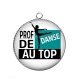 Pendentif Cabochon Argent - prof de danse au top